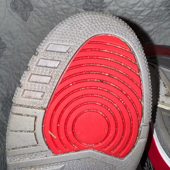 Jordan Red and White Sneakers